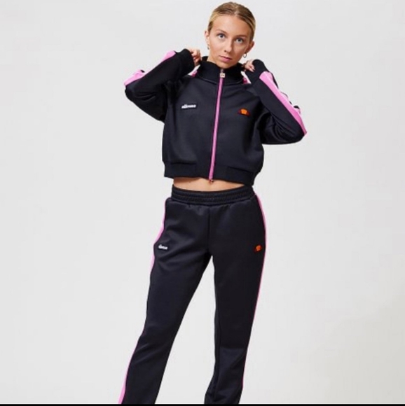 Ellese Black Pinzo Crop Track Jacket NWT SIZE 6 - Picture 1 of 7